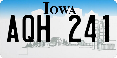IA license plate AQH241
