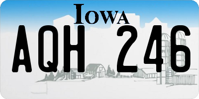 IA license plate AQH246
