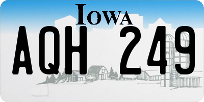 IA license plate AQH249