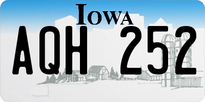 IA license plate AQH252