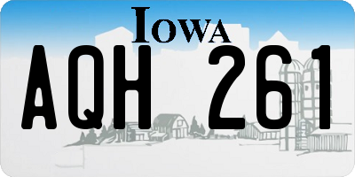 IA license plate AQH261