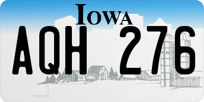 IA license plate AQH276