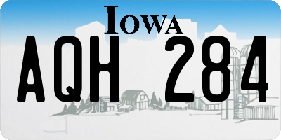IA license plate AQH284