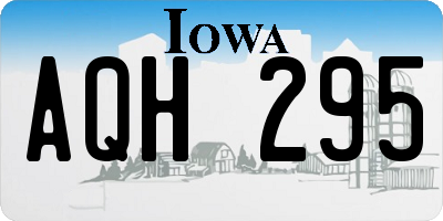 IA license plate AQH295