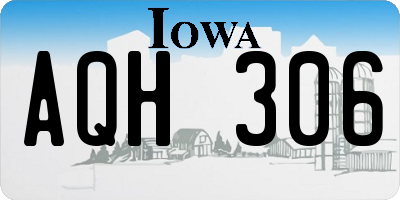 IA license plate AQH306