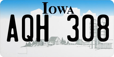 IA license plate AQH308