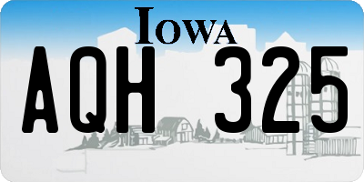 IA license plate AQH325