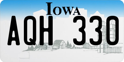 IA license plate AQH330