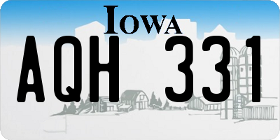 IA license plate AQH331