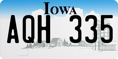 IA license plate AQH335