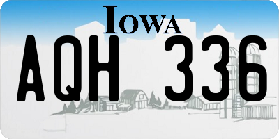 IA license plate AQH336