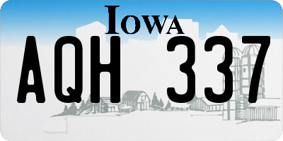 IA license plate AQH337
