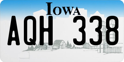 IA license plate AQH338