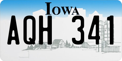 IA license plate AQH341