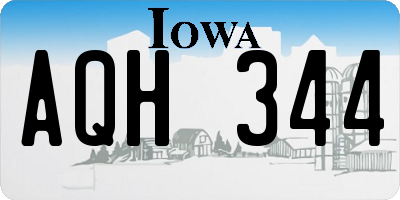 IA license plate AQH344