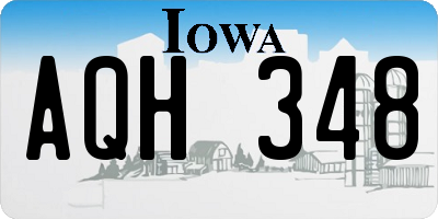 IA license plate AQH348