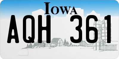 IA license plate AQH361