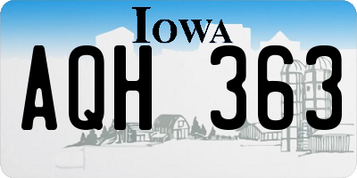 IA license plate AQH363