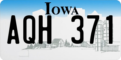 IA license plate AQH371