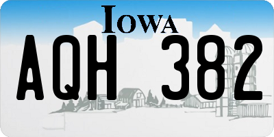 IA license plate AQH382