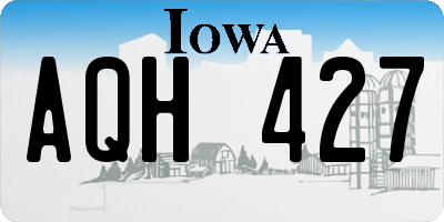 IA license plate AQH427