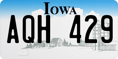 IA license plate AQH429