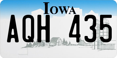 IA license plate AQH435