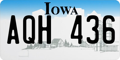 IA license plate AQH436