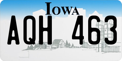 IA license plate AQH463