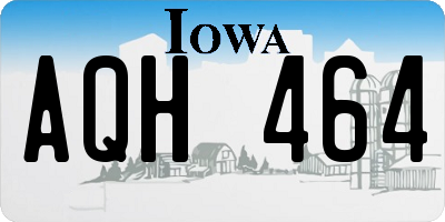 IA license plate AQH464