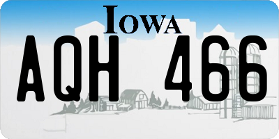 IA license plate AQH466