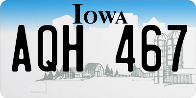 IA license plate AQH467