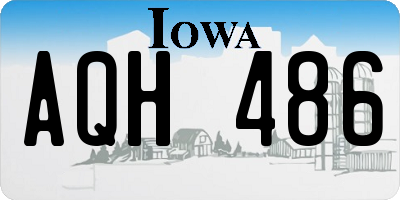 IA license plate AQH486