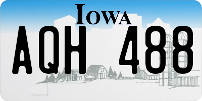IA license plate AQH488
