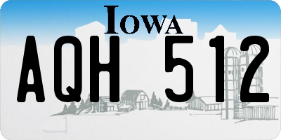 IA license plate AQH512