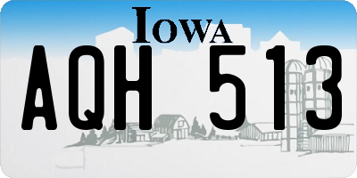 IA license plate AQH513