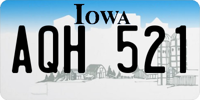 IA license plate AQH521
