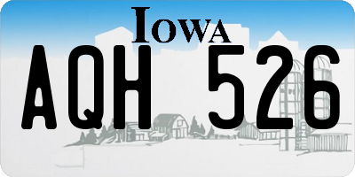 IA license plate AQH526