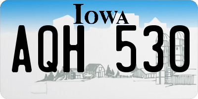 IA license plate AQH530