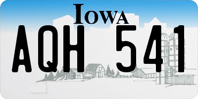 IA license plate AQH541