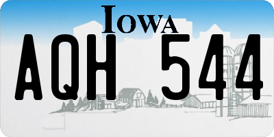 IA license plate AQH544