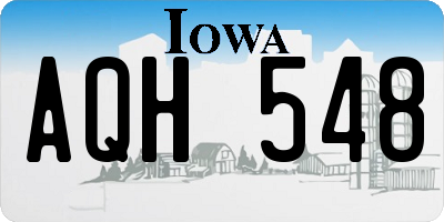 IA license plate AQH548