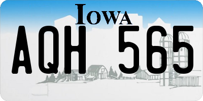 IA license plate AQH565