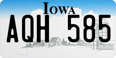 IA license plate AQH585