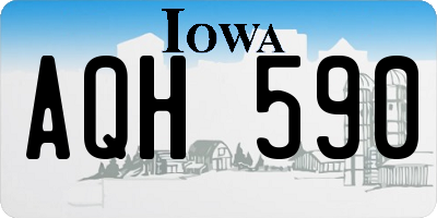 IA license plate AQH590