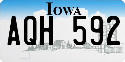 IA license plate AQH592
