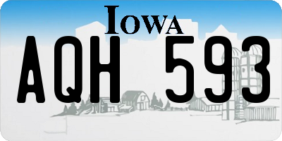 IA license plate AQH593