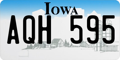 IA license plate AQH595