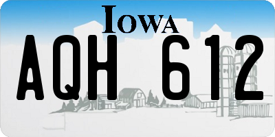 IA license plate AQH612