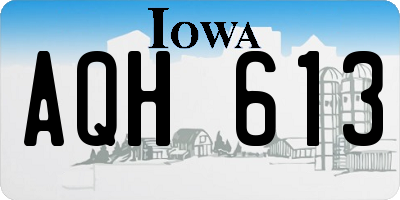 IA license plate AQH613